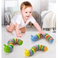 thumbnail image 3 of Gardien Sensory Slug Fidget Toys 3D Impreso articulado Stretch Slug Toy, Fidget Toys, Juguete de descompresión para niños adultos Alivio de la ansiedad y TDAH, regalos de cumpleaños, relajante (amarillo) ER, 3 of 6