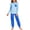 Blue Outfit for Girls, variant on AINIYS Round Neck Pocket Star Moon Print Jogger Pants Pajama Set Girls Round Neck Pullover Cute Dreamy Sleepwear Outfit Blue 5 Years