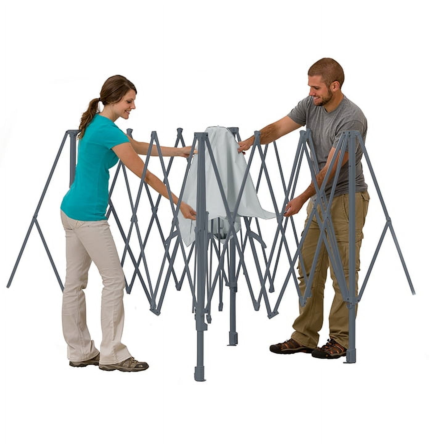 Ozark Trail Brandclub Ozark Trail 14 x 14 Instant Lighted Canopy for Camping Blue Gray