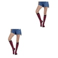thumbnail image 2 of Calcetines Minnieouse Rayas altas hasta el muslo 2piezas fucsia, 2 of 5