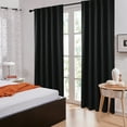 thumbnail image 4 of ZOPZO Blackout Curtains with Back Tab 2 Panels, Black, 42W x 95L Inch, Energy Saving Drapes for Home and Apartment, 4 of 5
