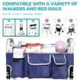 thumbnail image 5 of Lefeke Folding Walker Basket With Zipper,Walker Bag For Seniors, Bed Armrest Bag , Large Capacity Waterproof  Durable, Best Gift Of Walker Accessories(Not For Rollator Walkers)(Blue)), 5 of 7