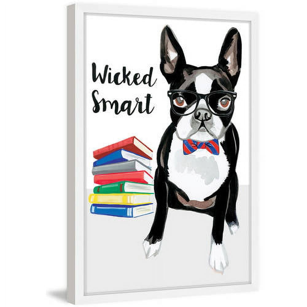 Marmont Hill "Smart Terrier" by Molly Rosner Framed Painting Print
