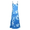 thumbnail image 3 of PALACLOTH Women Spaghetti Strap Cami Dress Floral Tea-Length Plus Size V-neck Sun Dress L-5XL, 3 of 7