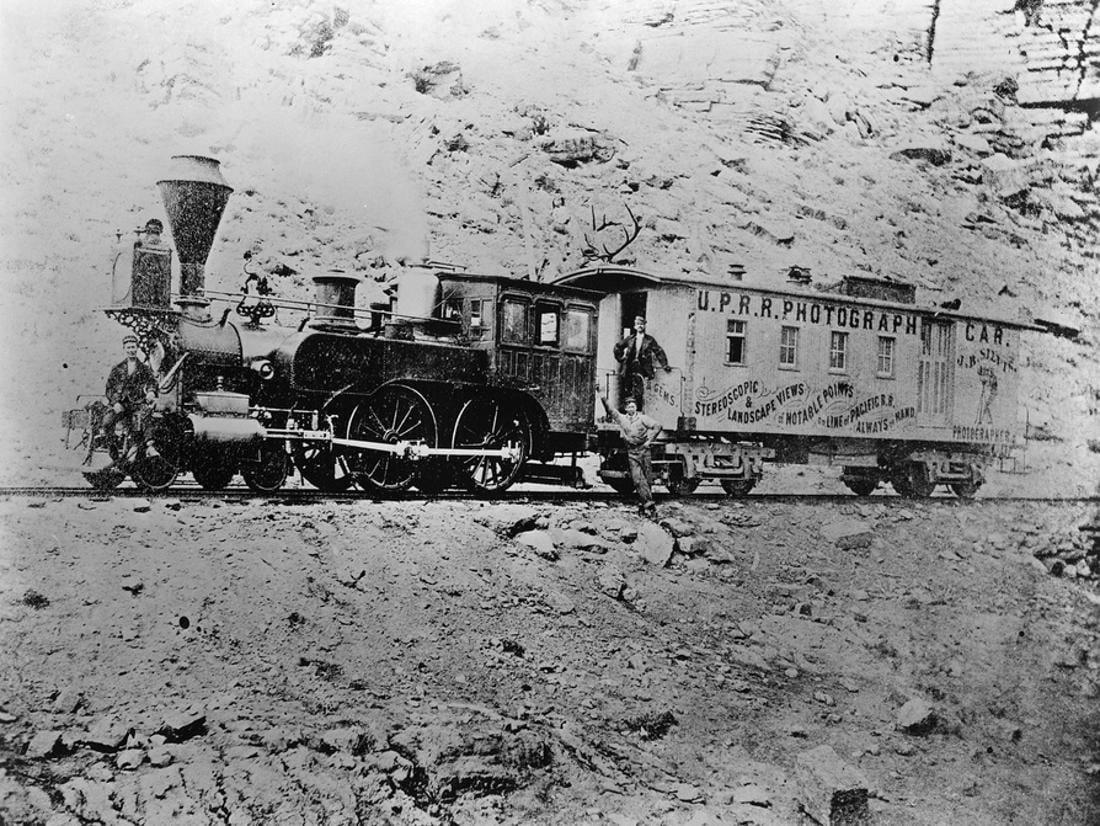 j b silvis u p r r photograph car near point of rocks wyoming c 1868 print wall art walmart in silvis