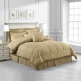thumbnail image 2 of MerryHome 8-Piece Taupe Comforter Set, Luruxy Soft Bed in a Bag Twin Size, 2 of 6
