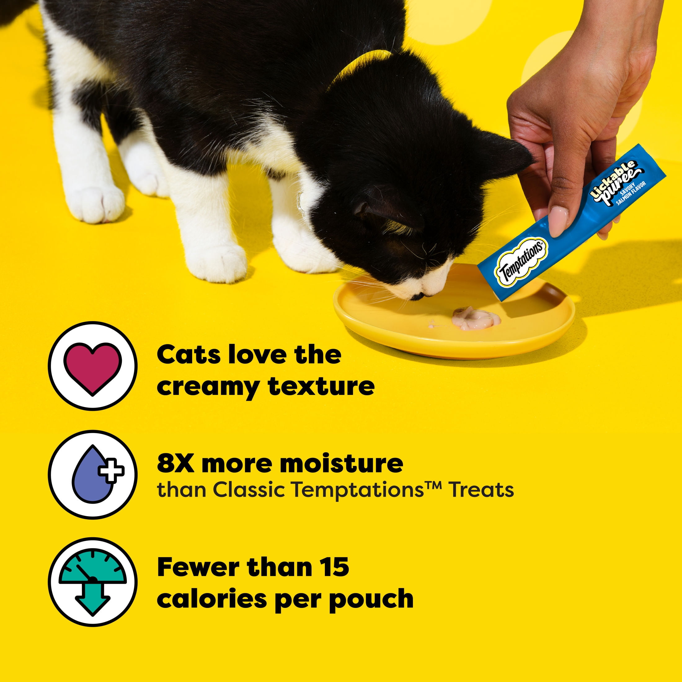 (12 pack) Temptations Creamy Puree Mix-Ups Variety Pack Lickable Cat Treats, 0.42 oz Tubes, 24 pk