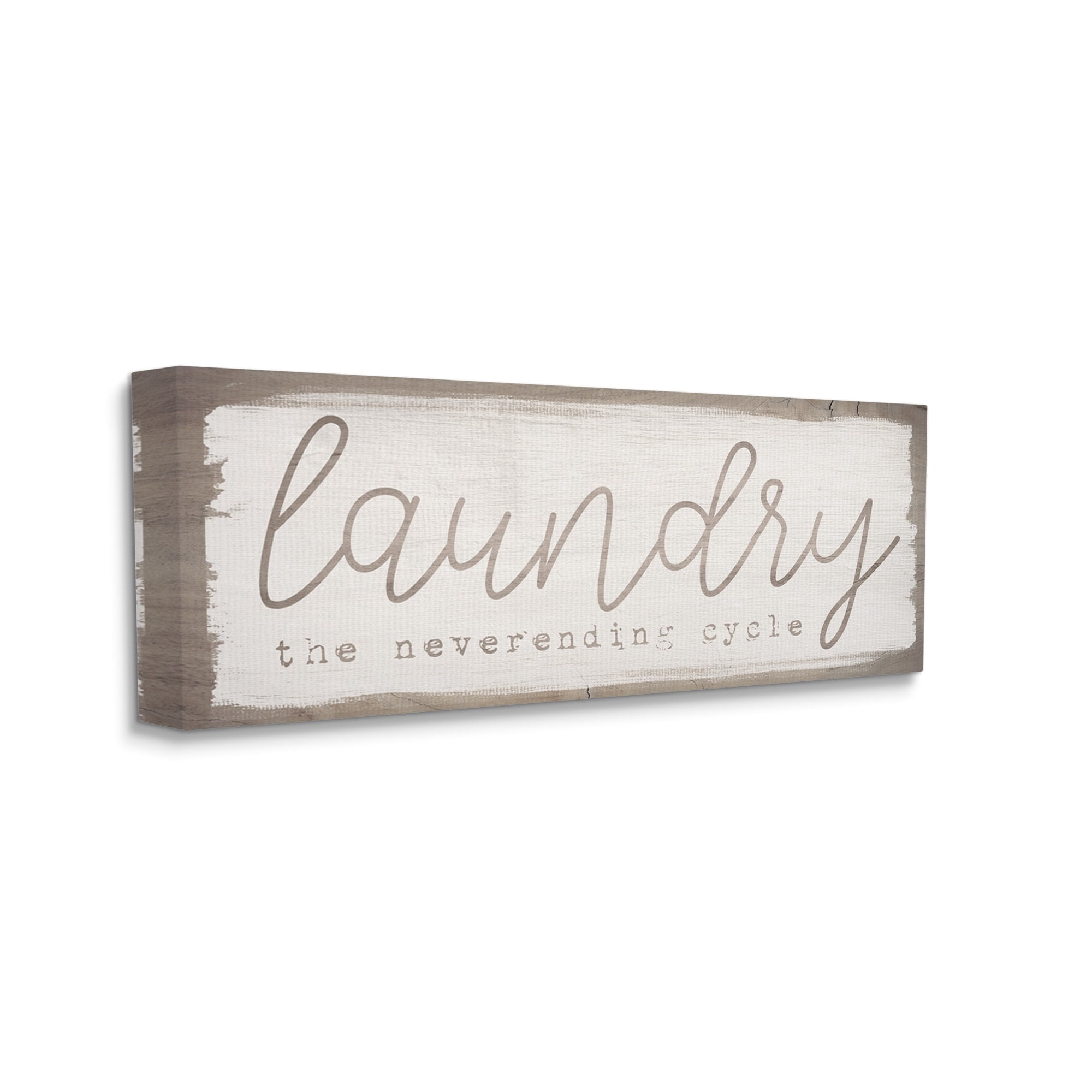 Stupell Industries Laundry the Never-ending Cycle Phrase Funny Cleaning Humor, 24 x 10,Design by Daphne Polselli