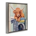thumbnail image 3 of Stupell Industries More Laundry Tired Cow Gray Framed Floater Canvas Wall Art design by Nina Blue, 18 x 18, 3 of 9