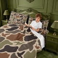 thumbnail image 3 of meiyoeat Classic Camo Mallard Queen Sheets For Adults,Vintage Camouflage Print Queen Sheet Sets For Boys, Earth Tone,4 Pieces, 3 of 6