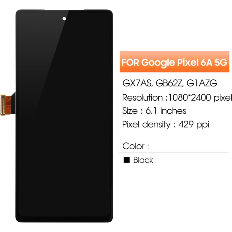 Replacement LCD Display Touch Screen For Google Pixel 5A 5G - 6.34" Black Digitizer Assembly