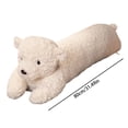thumbnail image 1 of ICQOVD Bear Long Cushion Plush Backrest Pillow, 1 of 5