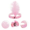 thumbnail image 3 of Unique Bargains 1 Pc Feathers Faux Diamond Headbands for Women Pink, 3 of 6