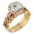 thumbnail image 2 of SuperJeweler 2 Carat Halo Diamond Bridal Set In 14 Karat Yellow Gold For Women, 2 of 6