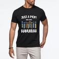 thumbnail image 2 of Just a Mom Who Loves Hanukkah Shirt Jewish Chanukah T-Shirt Men and Women, Black T-shirt S, 2 of 6