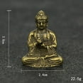 thumbnail image 3 of EIMELI 2pCS Laiton Mini Sakyamuni Statue Bouddha Ornements Méditation Assis, 3 of 9