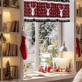 thumbnail image 3 of Valances for Windows Christmas Elk Rod Pocket Cafe Window Treatments Valance Curtains for Kitchen Bathroom Laundry Basement Windows 42"x18", 3 of 7