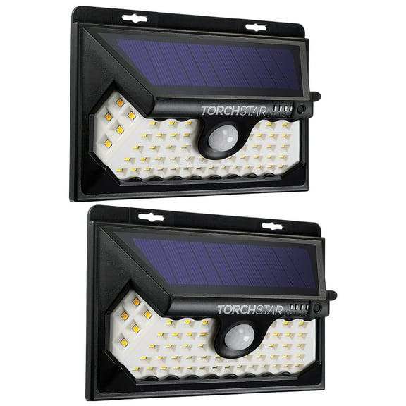 2 Pack Solar Motion Light, 4 Modes Wide Angle Solar Lights Outdoor Waterproof Solar Security Light, 3000K Warm White