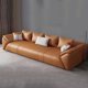 thumbnail image 4 of Hot Sale Light Luxury Leather Sofa First Layer Cowhide 3 Seater L Shaped Sofa Full Body Chaise Corner Down Sofa Divano Furniture My Lux Decor Round, 4 of 14
