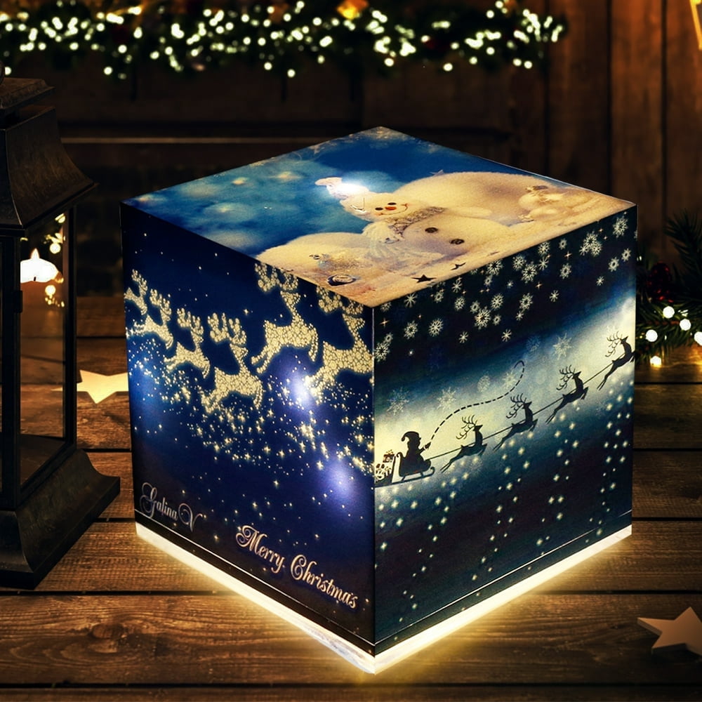 Boîtes Cadeaux Lumineuses De Noël - Lot De 3 Avec Guirlandes LED - Décoration Intérieure Lumineuse - Blanc Chaud - Alimentation Piles - 7