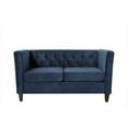 thumbnail image 3 of Uspridefurniture Lisette 56.7'' Velvet Square Arm Loveseat, Blue, 3 of 5