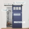 thumbnail image 5 of 928 72" 2 piece Classic Interior Barn Door Kit - Matte Black, 5 of 7