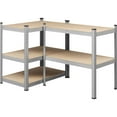 thumbnail image 7 of Topeakmart 5 Tier Metal Storage Rack with Adjustable Shelves, Set of 2, Silver, 7 of 7