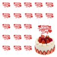 thumbnail image 1 of Decoraciones para tartas JTYKUYR con forma de corazón rojo con purpurina para el Día de San Valentín, 1 of 7