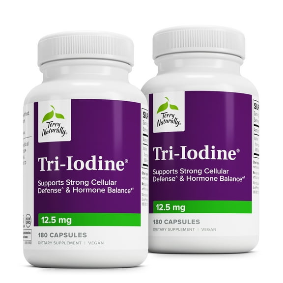 Terry Naturally Tri-Iodine - 12.5mg, 180 Capsules (Pack of 2)