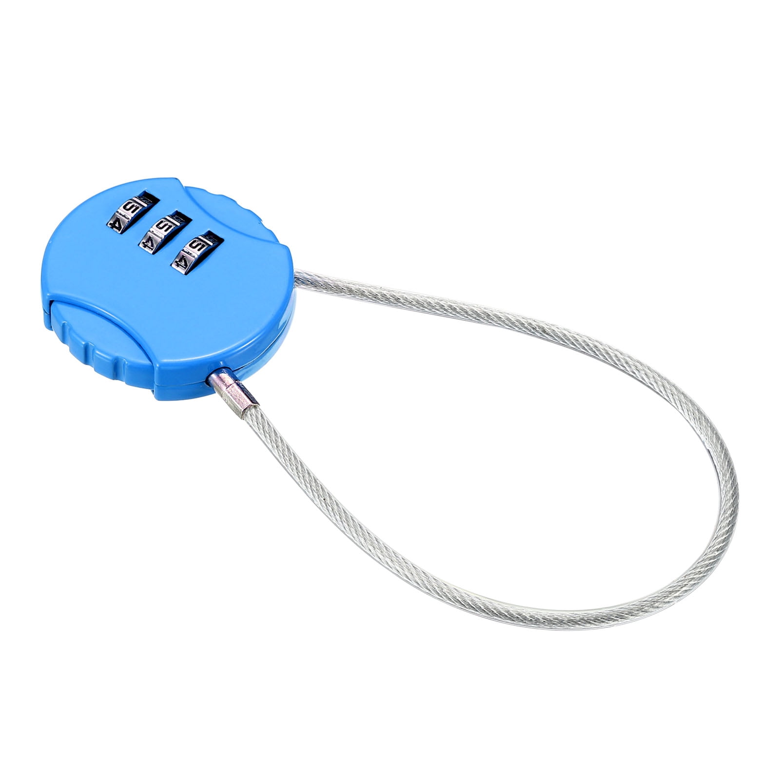 Unique Bargains Combination Lock 3 Digit Luggage Padlock for Gym Locker Bright Blue 1 Pc
