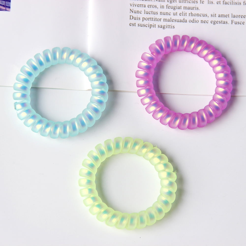 Nogis 10 Pcs Spiral Hair Ties No Crease, Coil Hair Ties, Phone Cord Hair Ties, Hair Coils, Hair Ties for Women
