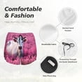 thumbnail image 6 of Lsque Flower Field Cow Printed Women's Running Shorts with Liner Pockets,Elastic Quick Dry Workout Athletic Gym Yoga Shorts,Womens High Waist Shorts-Large, 6 of 9