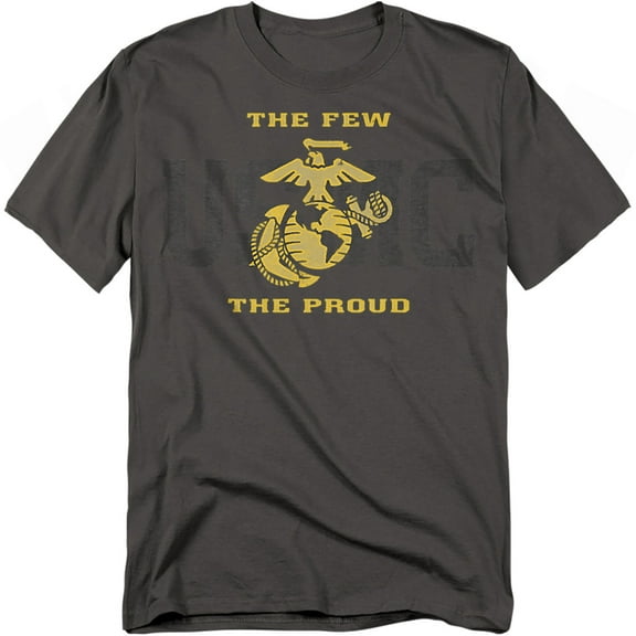 Us Marine Corps T-Shirt Split Tag Unisex Graphic Tee For Men & Women Charcoal