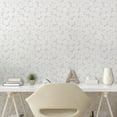 thumbnail image 3 of Rose Peel & Stick Wallpaper, Repetitive Modern Romantic Flower Doodle Pattern Simplistic Illustration, Self-Adhesive Living Room Kitchen Accent, 3 Sizes, Pale Taupe and Pearl, by Ambesonne, 3 of 6