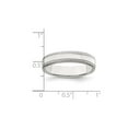 thumbnail image 3 of Gem & Harmony Ladies or Mens Sterling Silver 4mm Edge Design Wedding Band Ring for Women, 3 of 4