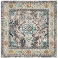 thumbnail image 3 of SAFAVIEH Square Rug 3' - Monaco Collection - Traditional Design, Grey & Light Blue, Ideal for Living Room, Bedroom, Dining Space, 3 of 11