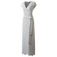 thumbnail image 2 of NINEXIS Women's V-Neck Short Sleeve Maxi Wrap Dress, 2 of 3