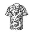 thumbnail image 1 of Fotbe Hand Drawn Snake Camisa Hawaiana para Hombre Unisex – Camisa Casual de Verano con Botones de Manga Corta de Algodón y Lino,Large, 1 of 7