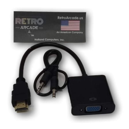 HDMI Male to VGA With Audio HD Video Cable Converter Adapter