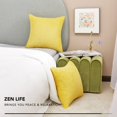 thumbnail image 3 of Deconovo Corduroy Fundas de cojines Juego de 4 – Machine Washable Home Decor for Sofa, Dormitorio | Light Yellow, 24x24 Inch, 3 of 7