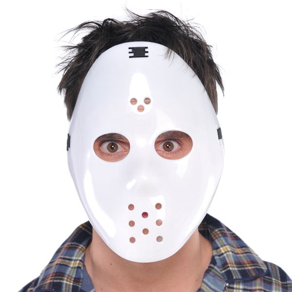 One size Amscan Hockey Mask Costume Accessory White