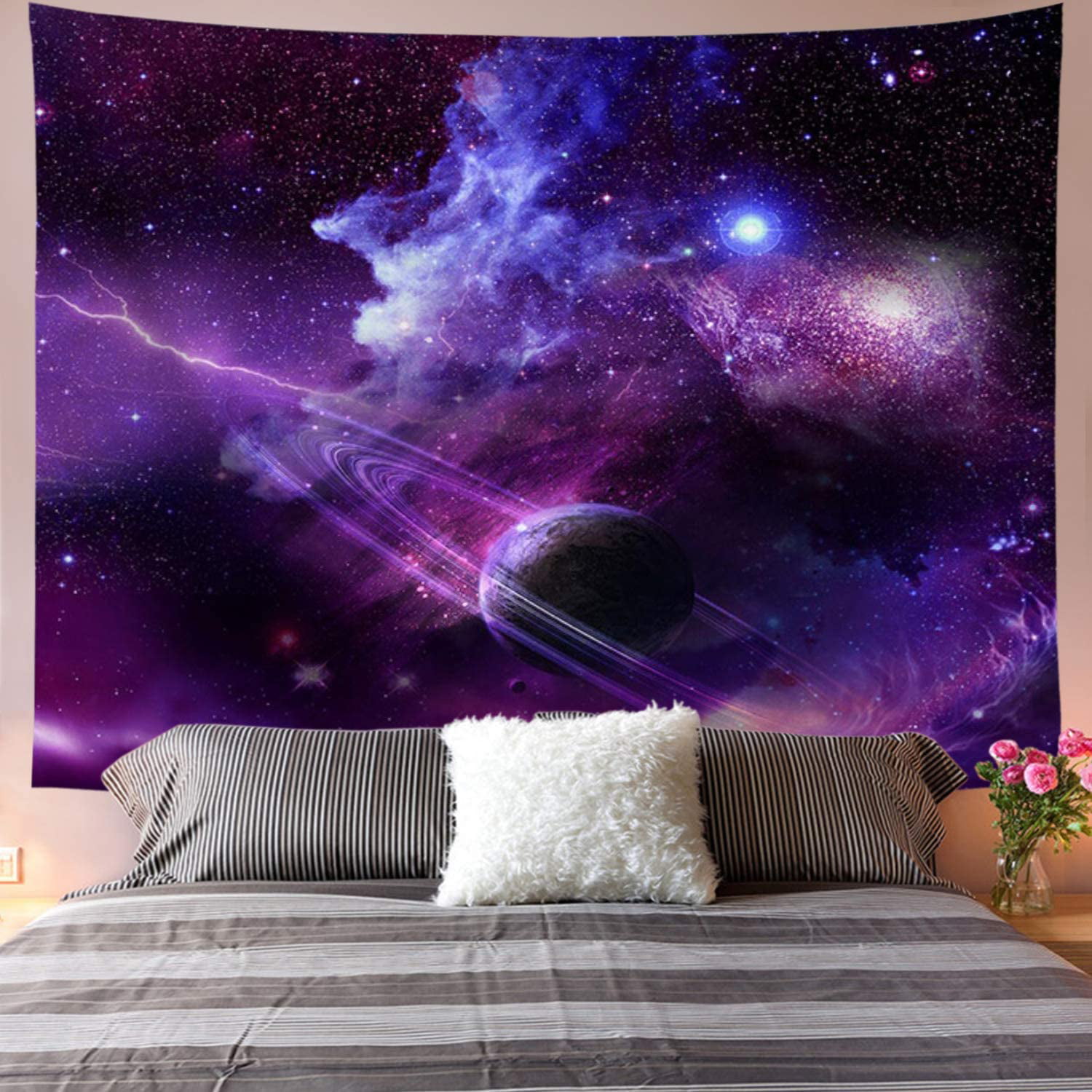 Psychedelic Retro Tapestry Room Wall Hanging Planet Landscape Bedroom Home Decor 