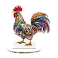 thumbnail image 1 of Placa de escritorio acrílica con decoración de pollo colorido 2D, decoración navideña creativa para oficina, entrada, armario, dormitorio, mesa y Estilo C, 1 of 7