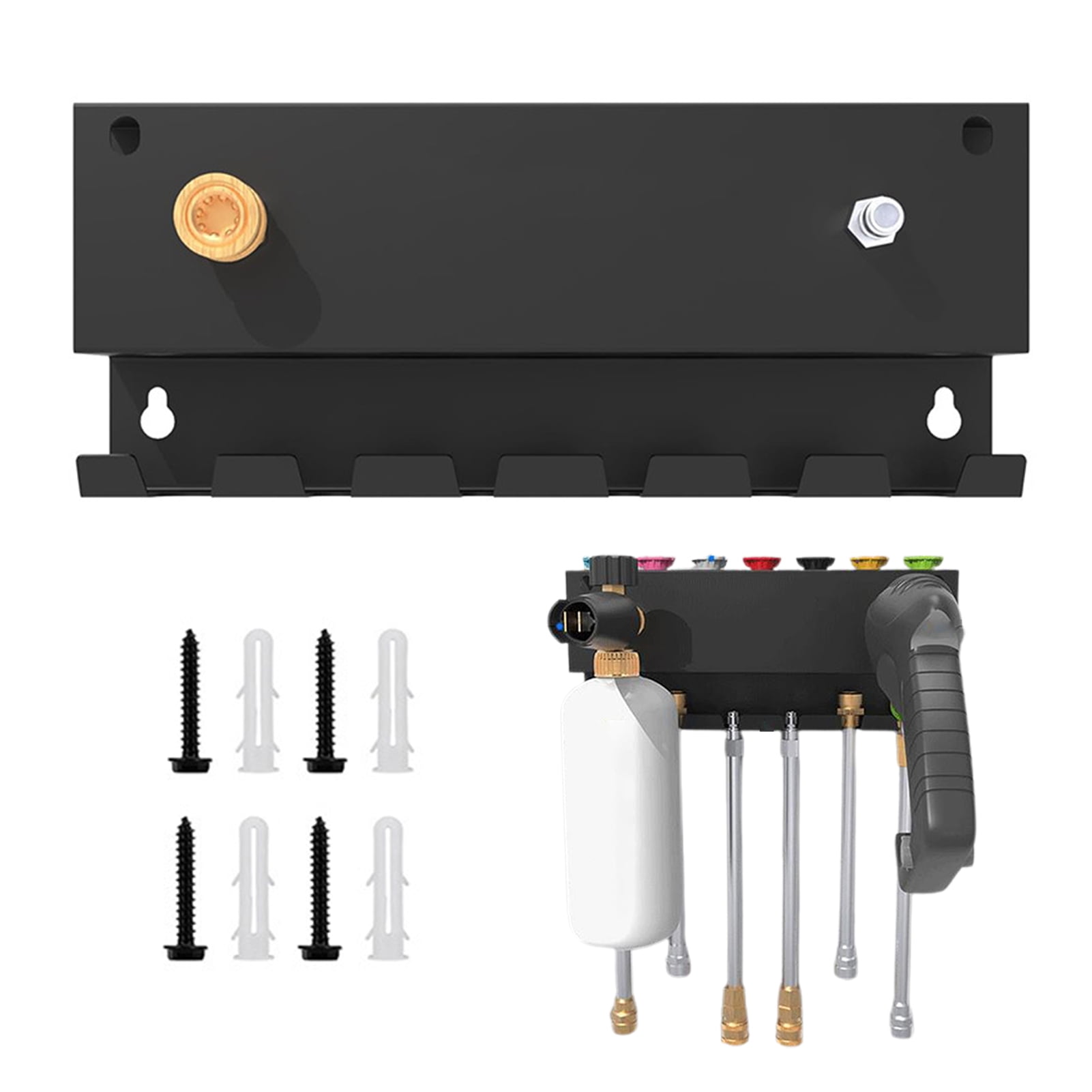 Happydeer Wall Mounted Rack for High Pressure Washer Bracket High Pressure Cleaning Washer Accessories Storage Rack