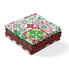 (3 pack) David Textiles 18" x 21" 100% Cotton Holiday, Multi-color, for Quilting & Sewing, 5 Pieces