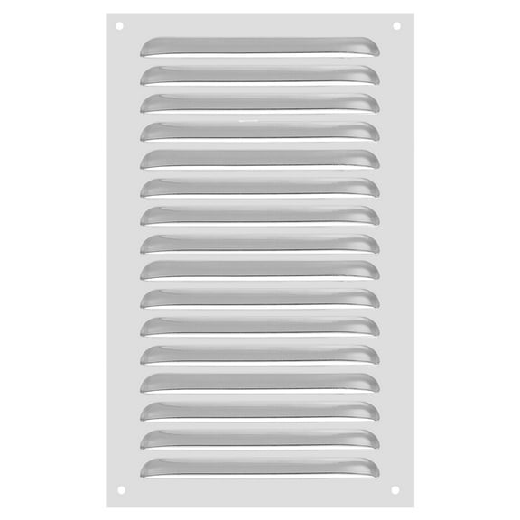 Uxcell 10 x 16 Inch Aluminum Vent Cover, Screen Air Grille Ventilation Cover HVAC Louvered Grill, Silver Tone