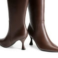 thumbnail image 5 of DREAM PAIRS Women's Knee High Boots, Pointed Toe Kitten Heel Dress Boots with Side Zipper, 5 of 7