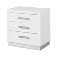 thumbnail image 4 of Coco King 4 Pc LED Bedroom Set Made with Wood in Milky White, 4 of 14