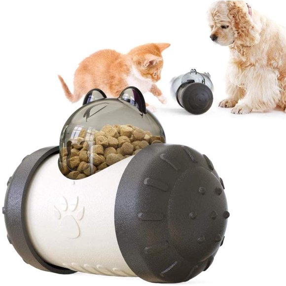 Jouet de Distribution de Nourriture pour Animaux de Compagnie, Jouet pour Animaux de Compagnie de Distributeur de Nourriture de gobelet,pour Chiens Chats de Tous âges (Noir)