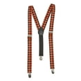 thumbnail image 1 of Plaid 3 Clip Stretchable Suspenders 2 pack- Orange, 1 of 1